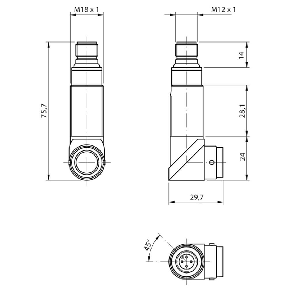 Cellule Barrage (R) M18 PNP LO/DO Plast. Radial / M12 4P Cellule Barrage (R) M18 PNP LO/DO Plast. Radial / M12 4P-Lire la description