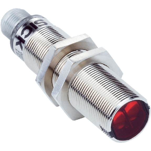 Cellule Bar. reflex M18 PNP P=7,2m Pot. LO/DO Métal Axial / M12 4P-Lire la description
