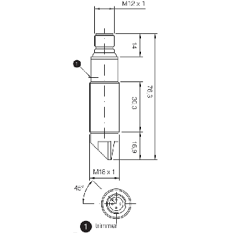 Photo.M18,PNP-NO+NF,M12 plug,Reflex-Lire la description