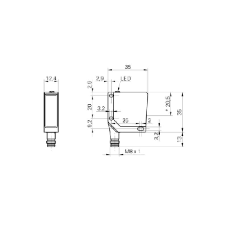 Cellule photoélectrique à barrière réflexe PNP 5,5m-Lire la description