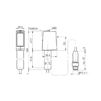 Cellule Barrage (R) Push-pull P=25m qTeach LO/DO Inox IP69K / M12 4P-Lire la description