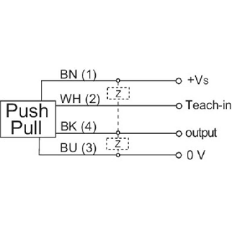 Cellule Barrage (R) Push-pull P=25m qTeach LO/DO Inox IP69K / M12 4P-Lire la description