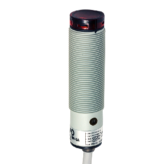 Cellule Directe M18 PNP P=100mm Pot. LR NO+NF Plast. Axial Câble 2m-Lire la description