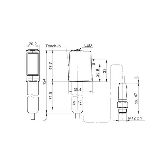 Cellule Bar.reflex transp Push-pull P=6m qTeach IO-L LO/DO / M12 4P-Lire la description