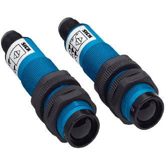 Cellule Barrage M18 NPN P=20m IR LO/DO Plast. Axial / M12 4P-Lire la description