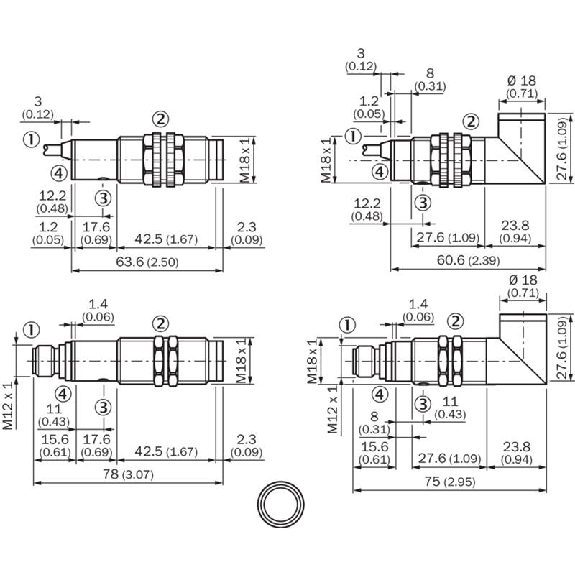 Cellule Barrage M18 NPN P=20m IR LO/DO Plast. Axial / M12 4P Cellule Barrage M18 NPN P=20m IR LO/DO Plast. Axial / M12 4P-Lire la description