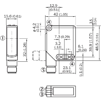 Cellule Barrage PNP P=20m LR LO/DO E. test / M12A 4P-Lire la description
