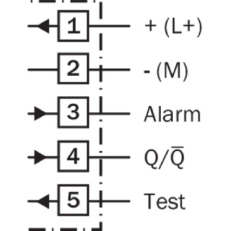 Cellule EAP PNP/NPN P=1,2m Pot. LR LO/DO E.test Alarme / Bornes-Lire la description
