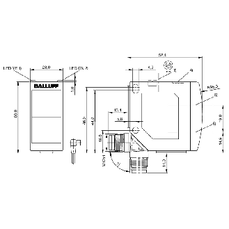 Cellule EAP PNP P=800mm Pot. Laser LO/DO 10-30Vdc / M12 4P-Lire la description