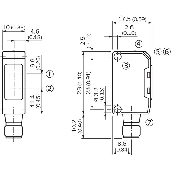 Cellule Directe NPN P=250mm Pot. LR LO/DO 10-30Vdc / M08 4P Cellule Directe NPN P=250mm Pot. LR LO/DO 10-30Vdc / M08 4P-Lire la description
