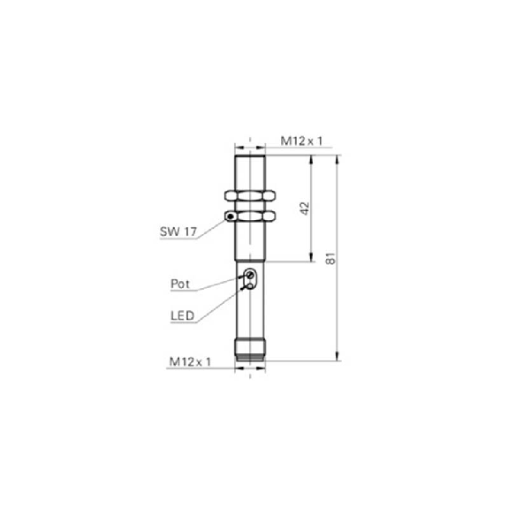 Cellule Directe M12 NPN P=30-200mm Pot. IR LO 10-30Vdc / M12 4P-Lire la description