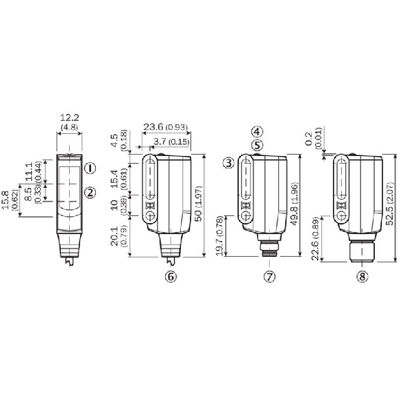Cellule EAP NPN P=350mm Pot. PinPoint LO/DO / M08 4P-Lire la description