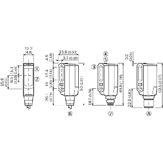 Cellule EAP NPN P=350mm Pot. PinPoint LO/DO / M08 4P-Lire la description