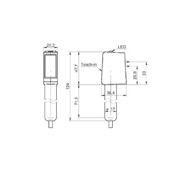 Cellule Bar.reflex transp Push-pull P=6m qTeach IO-L LO/DO / 2m-Lire la description
