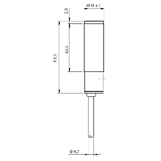 Cellule Directe M18 NPN P=400mm Pot. IR LO/DO Plast. Axial / Câble 2m-Lire la description