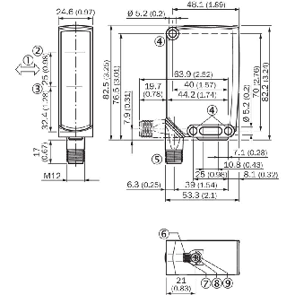 Cellule EAP PNP/NPN P=2m IR LO/DO IO-Link / M12 4P-Lire la description