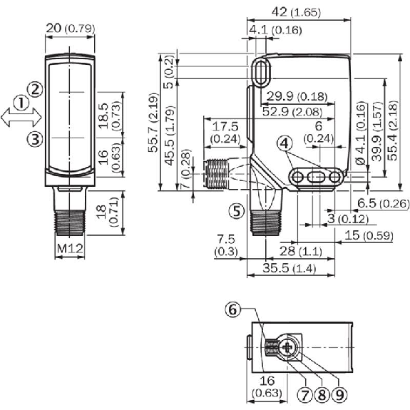 Cellule EAP PNP/NPN P=500mm PinPoint LO/DO / M12 4P-Lire la description