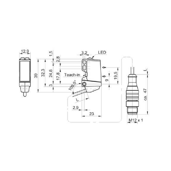 SmartRefect Push-pull P=300mm qTeach PinPoint LO/DO / M12 4P SmartRefect Push-pull P=300mm qTeach PinPoint LO/DO / M12 4P-Lire la description