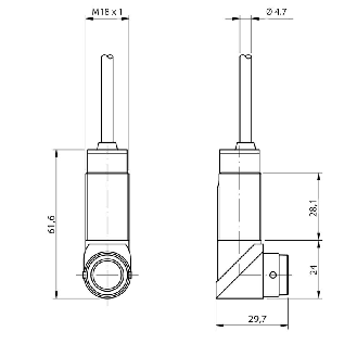 Cellule Barrage (R) M18 PNP LO/DO Métal Radial / Câble 2m-Lire la description