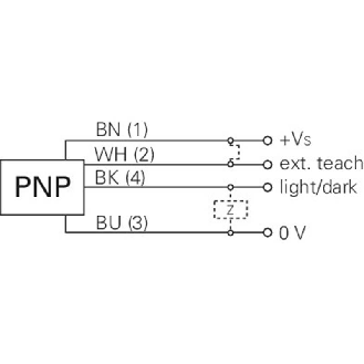 Cellule Directe PNP P=150mm LO/DO Plast. Radial / M08 4P+C0.2m-Lire la description