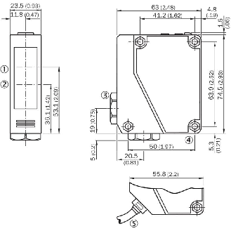 Cellule Bar. reflex RELAIS P=12m 24-240VAC/DC / Câble 2m-Lire la description