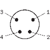 Cellule EAP en V PNP/NPN (x2) P=50mm PinPoint LO/DO / M08 4P