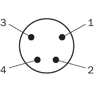 Cellule EAP en V PNP/NPN (x2) P=50mm PinPoint LO/DO / M08 4P-Lire la description