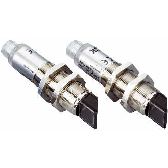 Cellule Barrage M18 PNP P=25m Pot. LR LO/DO Métal Radial / M12 4P-Lire la description