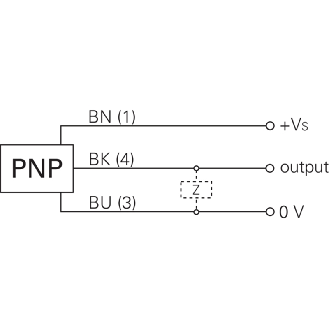 Cellule EAP PNP P=20-120mm Pot. LR DO Plast. 10-30Vdc / M08 3P+C0.3m-Lire la description