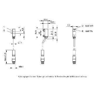 Cellule Bar. reflex PNP P=3m LR DO / M08 3P+C0.2m-Lire la description