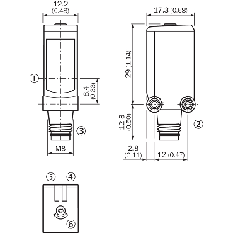 Cellule Barrage (E+R) PNP P=60m Laser LO/DO / M08 3P-Lire la description