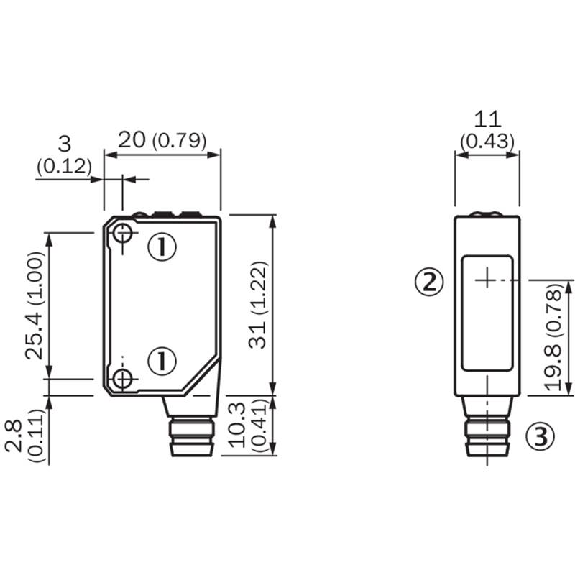 Cellule Barrage PNP P=35m Pot. Laser LO/DO / M08 3P-Lire la description