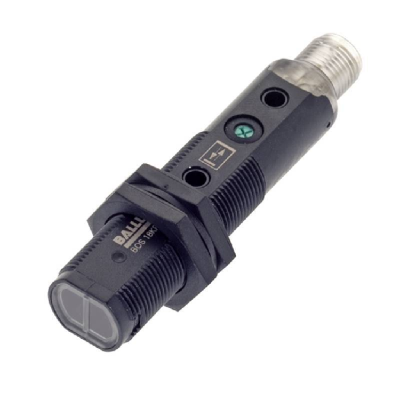 Cellule Directe M18 PNP P=350mm Laser LO Plast. Axial / M12 4P-Lire la description