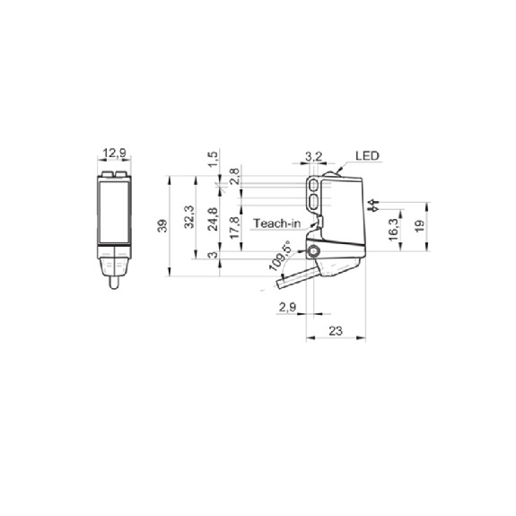 Cellule Bar. reflex NPN P=5m qTeach Laser LO/DO / Câble 2m Cellule Bar. reflex NPN P=5m qTeach Laser LO/DO / Câble 2m-Lire la description