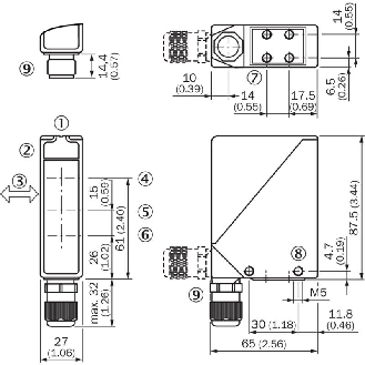 Cellule EAP RELAIS SPDT P=2,5m Pot. IR 20-250Vac/dc / Bornier-Lire la description