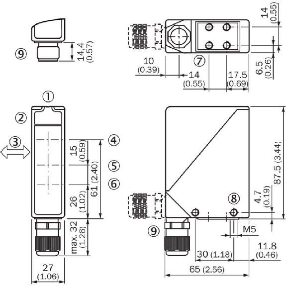 Cellule EAP RELAIS SPDT P=2,5m Pot. IR 20-250Vac/dc / Bornier-Lire la description