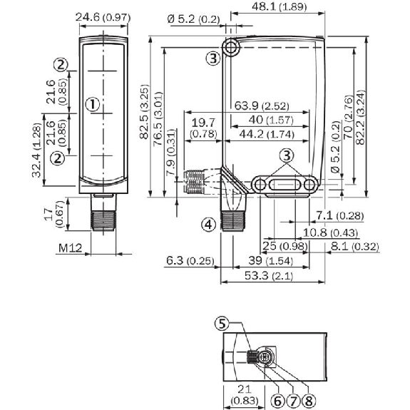 Cellule EAP PNP/NPN P=1,2m Teach IO-Link PinPoint / M12 4P Cellule EAP PNP/NPN P=1,2m Teach IO-Link PinPoint / M12 4P-Lire la description