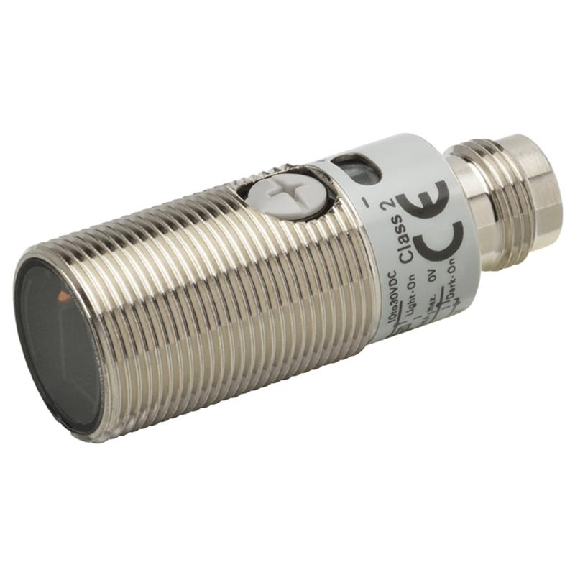 Cellule Directe M18 NPN P=300mm LO/DO Métal Axial / M12 4P-Lire la description