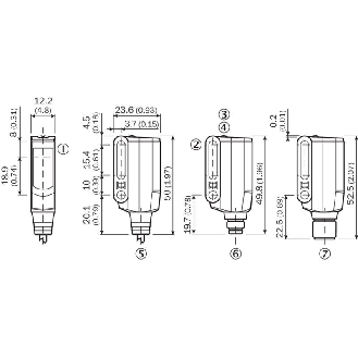 Cellule Bar. reflex NPN P=5m Teach PinPoint LO/DO / M08 4P-Lire la description