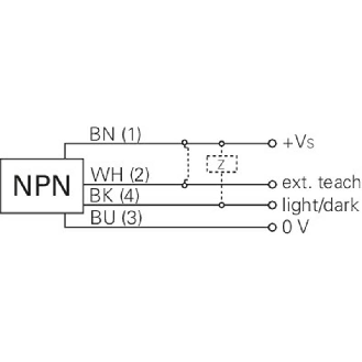 Cellule Bar. reflex transp. NPN P=7m Teach LO/DO Plast. / Câble 2m-Lire la description