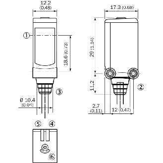 Cellule Bar. reflex transp. PNP P=5m PinPoint LO / M08 3P+C0,1m-Lire la description