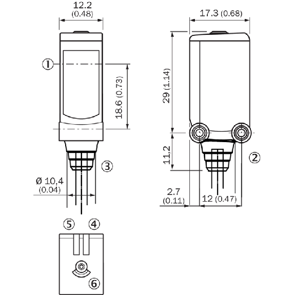 Cellule Bar. reflex transp. PNP P=5m PinPoint LO / M08 3P+C0,1m-Lire la description