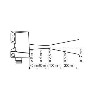 Cellule EAP Push-Pull P=200mm PinPoint Teach-in IO-L LO/DO / Câble 2m-Lire la description
