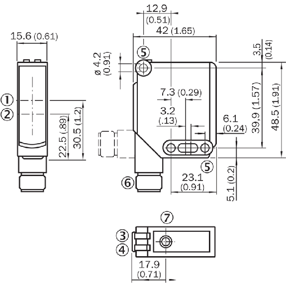 Cellule Bar. reflex PNP P=10m LR LO/DO / M12 4P-Lire la description