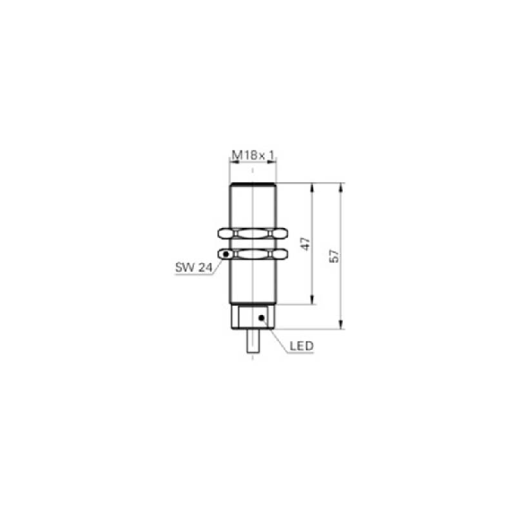 Cellule Bar. reflex M18 PNP P=2,5m LR DO Métal Axial / Câble 2m Cellule Bar. reflex M18 PNP P=2,5m LR DO Métal Axial / Câble 2m-Lire la description