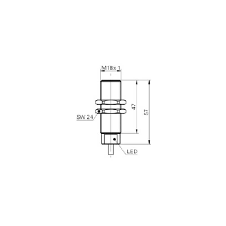 Cellule Bar. reflex M18 PNP P=2,5m LR DO Métal Axial / Câble 2m-Lire la description
