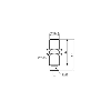 Cellule Bar. reflex M18 PNP P=2,5m LR DO Métal Axial / Câble 2m