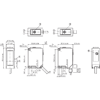 Cellule EAP PNP P=2.5m Pot. Laser LO/DO / M08 4P-Lire la description