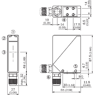 Cellule Barrage PNP/NPN P=60m LR LO/DO Tempo E. test / M12 4P-Lire la description
