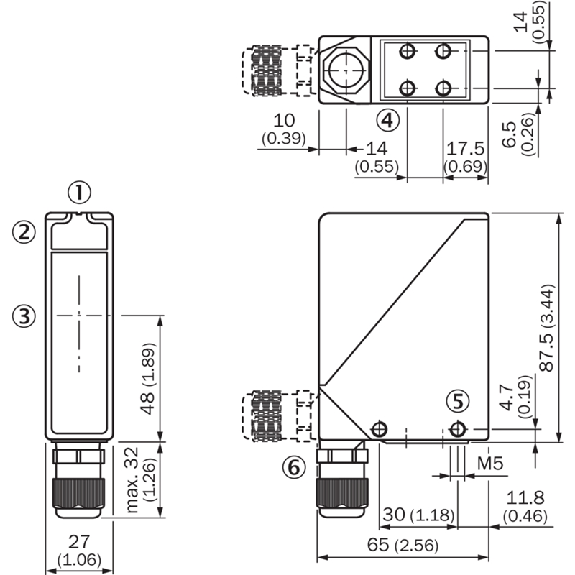 Cellule Barrage PNP/NPN P=60m LR LO/DO Tempo E. test / M12 4P-Lire la description